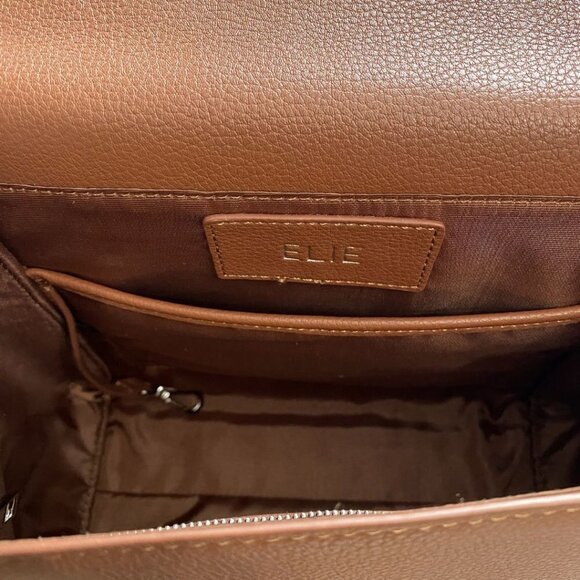 LAMBERT ELIE BROWN HAZELNUT FAUX LEATHER CONVERTIBLE BACKPACK SHOULDER BAG - OS - Picture 3 of 7